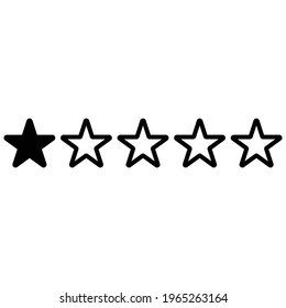 one star review sign icon vector