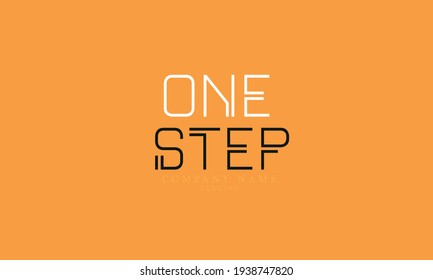 ONE STEP Letter Logo Design Template Vector