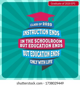one step to success congrats class graduate 2020