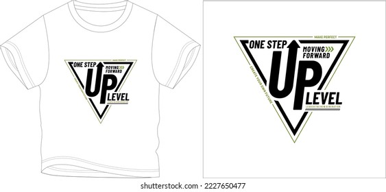one step up t shirt graphic design vector illustration digital file