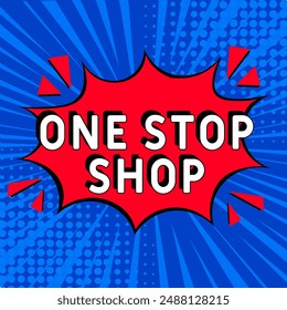 Una parada de la tienda de estilo pop-art cómico. Concurso de arte pop estilo cómic. Puede ser utilizado para los negocios, el marketing y la publicidad.