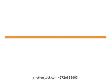 Eine gerade rote Linie 3d. Grenze oder Rahmen, Endlinie oder geschlossen. Roter Langfaden aus Garn, Schnur. Dünner Pinselstrich auf weißem Hintergrund. Vektorgrafik. Horizontale Farblinie
