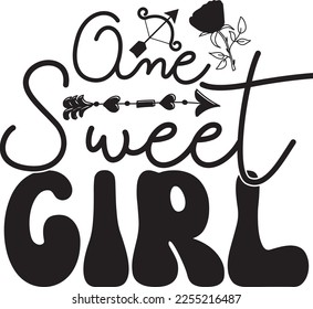 One sweet girl SVG design svg