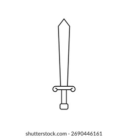 Un elemento de diseño de contorno de espada