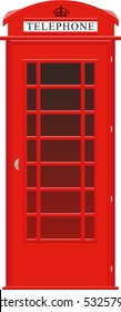 One Symbol Of The UK Red Street Telephone Booth