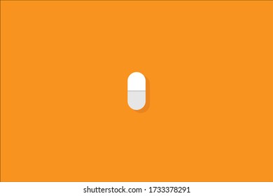 una tableta en un fondo naranja, ilustración vectorial