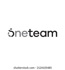 one team logo with icon concept and text