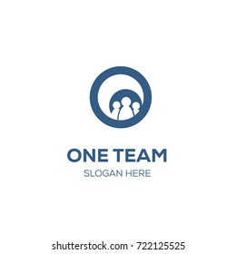 One Team Logo Vector Template