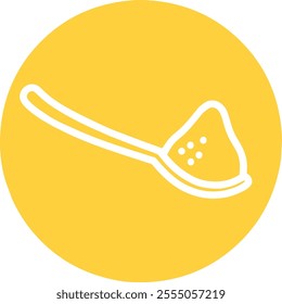 one teaspoon sugar icon yellow background