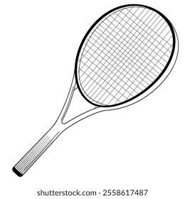 one Tennis racket on white background