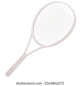 one Tennis racket on white background