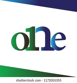 One text logo icon vector template