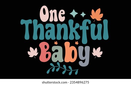 One Thankful Baby Retro Design