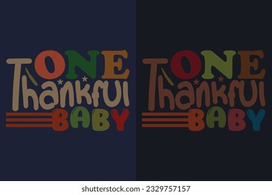 One Thankful Baby, Thankful, Thankful Shirt, Fall Shirt, Fall Vibes, Hello Pumpkin, Thanksgiving T-Shirt, Cute Thankful, Fall T-Shirt, Grateful Shirt, Heart T-Shirt, Family 