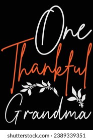 
One Thankful Grandma eps cut file for cutting machine