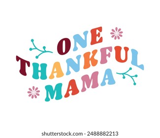 One thankful kid typography retro t-shirt design
