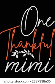 One Thankful Mimi eps cut file for cutting machine