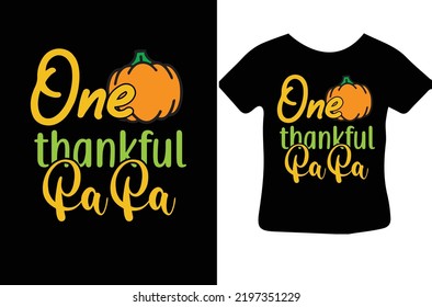 One Thankful papa svg design