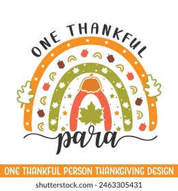 One thankful para thanksgiving design, happy thankful thanksgiving designs