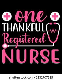 one thankful registered nurse t-shirt.