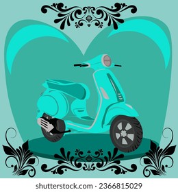 one of the things I made was a classic motorbike artwork, which can be used for digital and print media