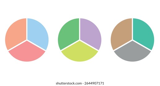 One Third Fraction Circle in Mathematics.