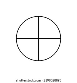 One Third Fraction Circle Vector