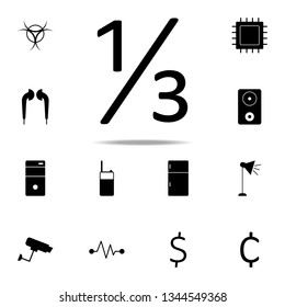 one third icon. web icons universal set for web and mobile