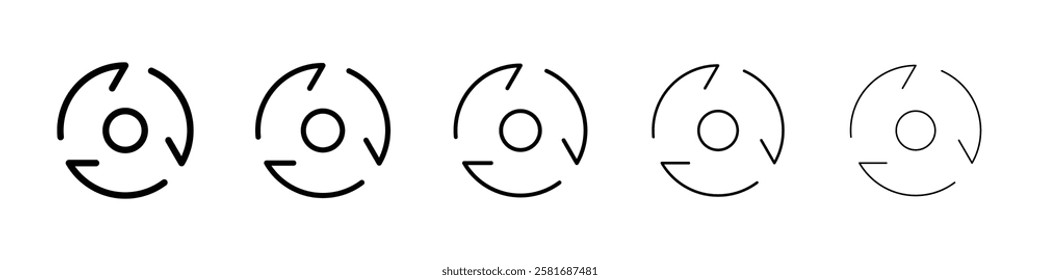 One third rotation icon Vector logo sign