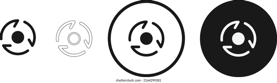 one third rotation icon . web icon set . icons collection flat. Simple vector illustration.