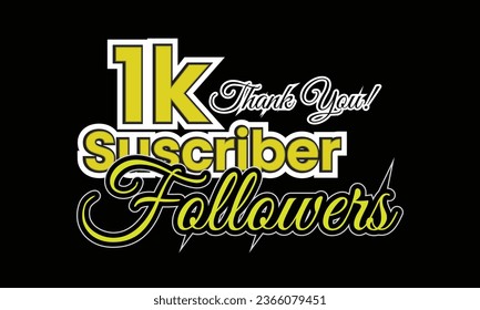 One Thousand subscriber text template 