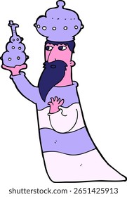 one of the three wise men in bright neon color