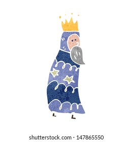 one of the three wise men retro cartoon