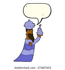 one of the three wise men with speech bubble