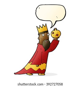 one of the three wise men with speech bubble