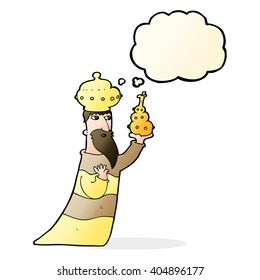 one of the three wise men with thought bubble