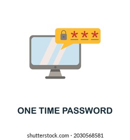 One Time Password icon. Flat sign element from time management collection. Creative One Time Password icon for web design, templates, infographics and more