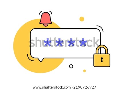 One time password. Message with code on the smartphone for entering on the site or application. Notification on the phone, multi factor authentication. Internet payment, 2fa flat vector illustration