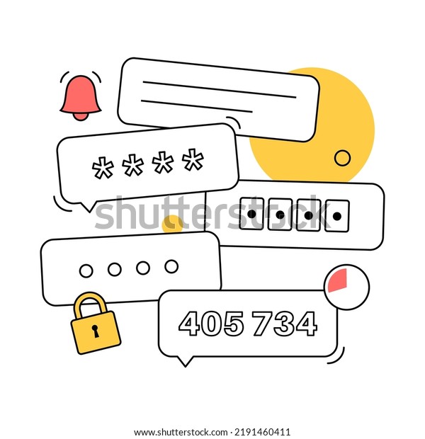 One Time Password Message Code On Stock Vector (Royalty Free ...