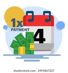 one time payment concept. Subscription Business Model with One Time Payment. App Membership Services Available on a Monthly Subscription Basis. modern graphic elements for ui, infographics, icons.