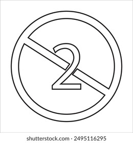 one time use only icon in line style