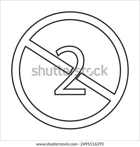 one time use only icon in line style