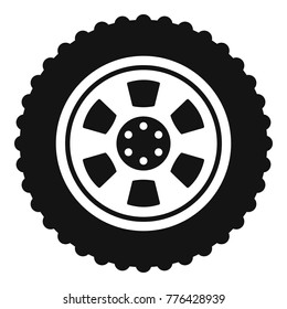 One tire icon. Simple illustration of one tire vector icon for web