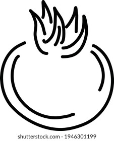 One tomato, illustration, vector on a white background