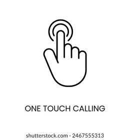 One touch calling line icon vector for packaging on cctv camera with editable stroke