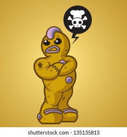 One tough cooke. Gingerbread man that takes no $#%^.