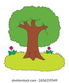 Ein Baum einzeln auf weißem Hintergrund