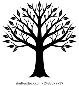Ein Baum Silhouette Vektorillustration