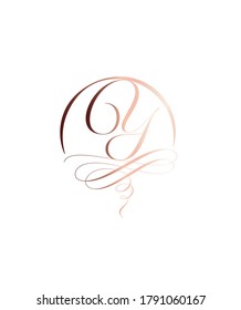 One truly outstanding handwritten letter type Y logo template, Vector logo for business and company identity 