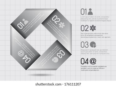 One two free four - vector options in grey 